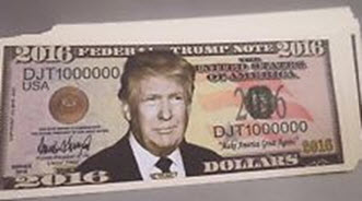 trump on fake money